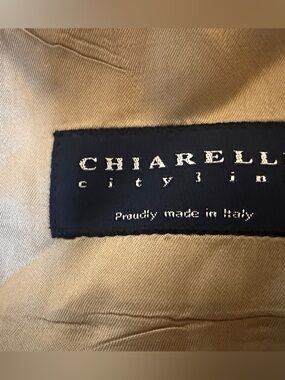 Chiarelli City Line Beige 100% Linen  Lined Men’s Sports Coat Blazer Size 56